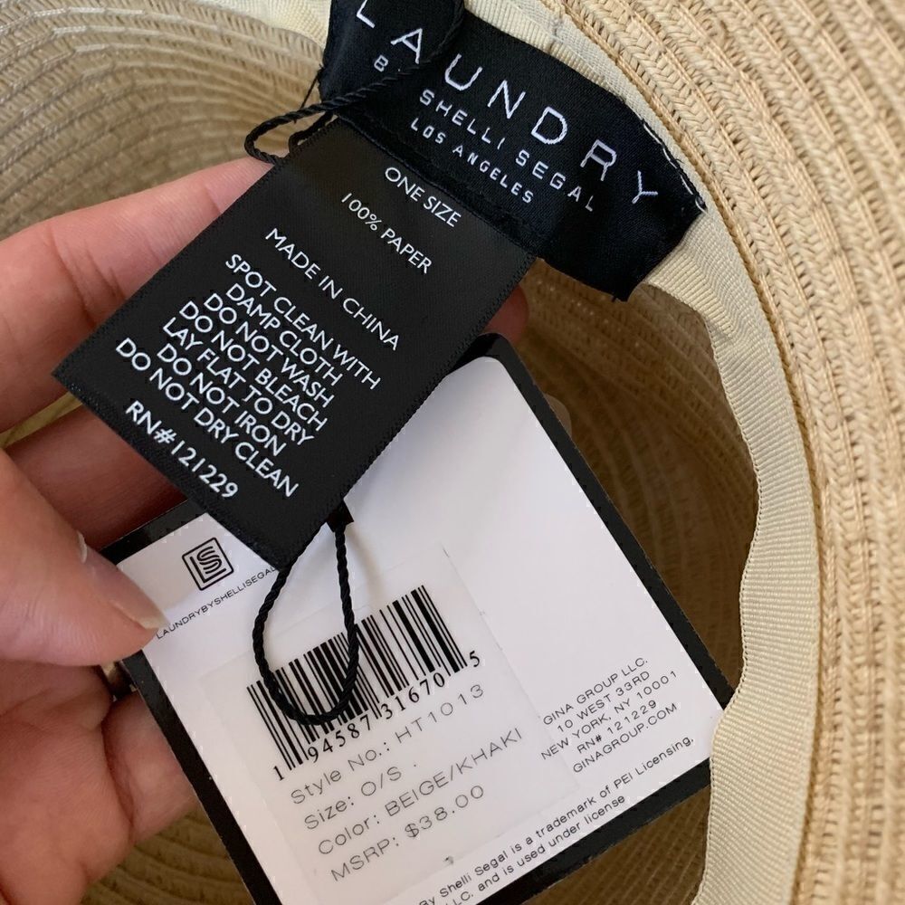 Women's Sun Straw Hat With Embroidered Flower . - Picture 11 of 11